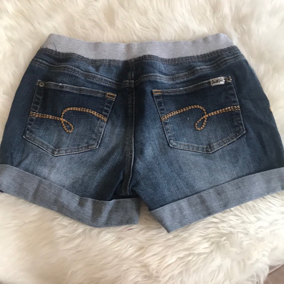 Justice Jean Shorts With Knit Waist - Picture 1 of 4